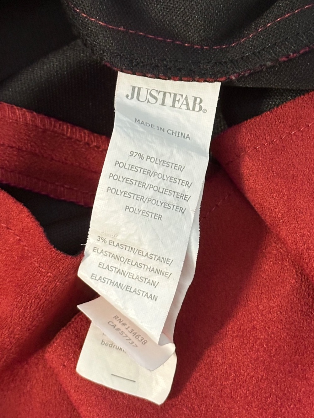 Red Faux Suede Trench Coat by JustFab size XS - Picture 6 of 6